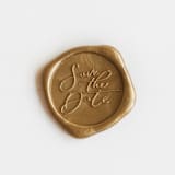 "Save the Date in Gold | Steph B. and Co. x Artisaire (pack of 25)" - Wax Seals, Pack of 25 in Gold by Minted - Wax Seal Front