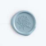 "Protea in Blue | Papel and Co. x Artisaire (pack of 25)" - Wax Seals, Pack of 25 in Dusty Blue by Minted - Wax Seal Front