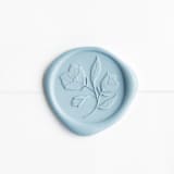 "Wild Rose in Blue | Little North Company x Artisaire (pack of 25)" - Wax Seals, Pack of 25 in Dusty Blue by Minted - Wax Seal Front