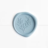 "Eucalyptus in Blue | Paula Lee Calligraphy x Artisaire (pack of 25)" - Wax Seals, Pack of 25 in Dusty Blue by Minted - Wax Seal Front