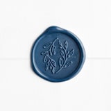 "Olive Wreath in Navy | Maurelle Calligraphy x Artisaire (pack of 25)" - Wax Seals, Pack of 25 in Navy Blue by Minted - Wax Seal Front