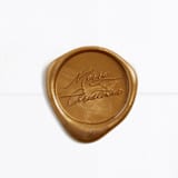 "Merry Christmas in Gold (pack of 25)" - Wax Seals, Pack of 25 in Antique Gold by Minted - Wax Seal Front