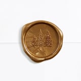 "Winter Trees in Gold (pack of 25)" - Wax Seals, Pack of 25 in Antique Gold by Leah Bisch - Wax Seal Front