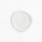 "Crest in Pearl White (pack of 25)" - Wax Seals, Pack of 25 in Antique Pearl by Pink House Press - Wax Seal Front