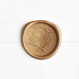 "Crest in Gold (pack of 25)" - Wax Seals, Pack of 25 in Antique Gold by Pink House Press - Wax Seal Front