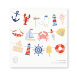 "Seaside Thingamajigs - Set of 16" - Banners and Garlands in multicolor by Jollity and Co