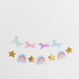 "Magical Unicorn Thingamajigs - Set of 16" - Banners and Garlands in multicolor by Jollity and Co