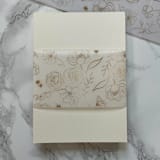 "Faux Gold Floral Vellum Belly Band for Wedding Invitaitons 3"(25 pack)" - Belly Bands in clear by Carley Zuercher