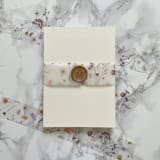 "Purple Wildflower Vellum Belly Band for Wedding Invitations 1.5" (25 Pack)" - Belly Bands in purple by Carley Zuercher