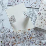 "Purple Wildflower Vellum Belly Band for Wedding Invitations 1.5" (25 Pack)" - Belly Bands in purple by Carley Zuercher