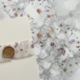 "Purple Wildflower Vellum Belly Band for Wedding Invitations 1.5" (25 Pack)" - Belly Bands in purple by Carley Zuercher