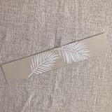 "Palm leaf taupe brown belly band for 5x7 card | pack of 10" - Belly Bands in beige by Ivory Invitations