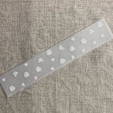 "Labelle floral white vellum belly band for 5x7 card style B | pack of 10" - Belly Bands in white by Ivory Invitations
