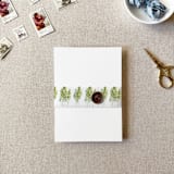 "Aspen Trees Watercolor Vellum Belly Band | For 5x7" Invitations | Set of 10" - Belly Bands in green by Cotton and Bow