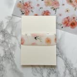 "Blush Floral Vellum Belly Bands for Wedding Invitations 1.5" (25 pack)" - Belly Bands in multicolor by Carley Zuercher