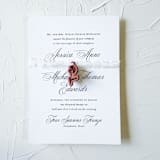 "Leather Peony Invitation Charm, Set of 50" - Belly Bands in brown by Left Grain