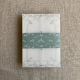 "grace floral dusty sage belly band for 5x7 card | pack of 10" - Belly Bands in green by Ivory Invitations