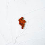 "Leather Floral Invitation Charm, Set of 50" - Belly Bands in brown by Left Grain