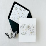 "Blue, Pink And Yellow Wildflowers And Butterflies Vellum Belly Band For Wedding Invitation | Set Of 25" - Belly Bands in multicolorassorted-colors by Eva Friesen
