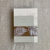 "Palm leaf brown belly band for 5x7 card | pack of 10" - Belly Bands in brown by Ivory Invitations