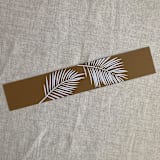 "Palm leaf brown belly band for 5x7 card | pack of 10" - Belly Bands in brown by Ivory Invitations