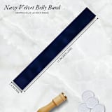 "Navy Velvet BellyBands for 5 x 7 Invitations (Set of 25)" - Belly Bands in blue by Caroline Russo