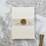 "Faux Gold Floral Vellum Belly Band 1.5" (25 Pack)" - Belly Bands in clear by Carley Zuercher