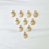 "Seashell Pearl and Gold Charm - Set of 10" - Belly Bands in gold by Honey Silks Co