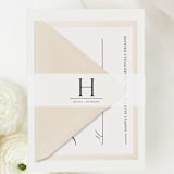 "Classic Initial Vellum Belly Band | Set of 25 Custom Printed Bands" - Belly Bands in clear by Nikki Turner