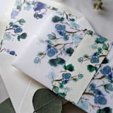 "Sweet Pea Watercolor Belly Band | Set of 10" - Belly Bands in gold by Campofiore Paper Studio