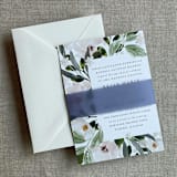 "Wisteria colored translucent vellum belly band for 5x7 inch Invitation | Pack of 10" - Belly Bands in purple by Ivory Invitations