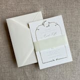 "Ivory colored translucent vellum belly band for 5x7 inch Invitation | Pack of 10" - Belly Bands in beige by Ivory Invitations