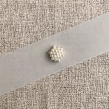"Pearl brooch vellum belly band for 5x7 card | pack of 5" - Belly Bands in white by Ivory Invitations