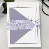 "Dusty Lilac | 25 Pack Floral Vellum Belly Bands for Wedding Invitations" - Belly Bands in purple by Nikki Turner