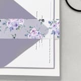 "Dusty Lilac | 25 Pack Floral Vellum Belly Bands for Wedding Invitations" - Belly Bands in purple by Nikki Turner