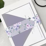 "Dusty Lilac | 25 Pack Floral Vellum Belly Bands for Wedding Invitations" - Belly Bands in purple by Nikki Turner