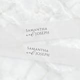 "Personalized Vellum Belly Bands for 5 x 7 Invitations (Set of 25)" - Belly Bands in clear by Caroline Russo
