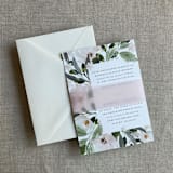 "Blush colored translucent vellum belly band for 5x7 inch Invitation | Pack of 10" - Belly Bands in pink by Ivory Invitations