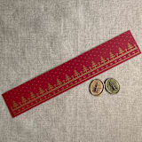 "Gold knitted red holiday belly band for 5x7 card | pack of 10" - Belly Bands in red by Ivory Invitations