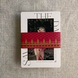 "Gold knitted red holiday belly band for 5x7 card | pack of 10" - Belly Bands in red by Ivory Invitations