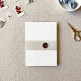 "Neutral Watercolor Vellum Belly Band | For Petite 4.25x6" Invitations | Set of 10" - Belly Bands in beige by Cotton and Bow