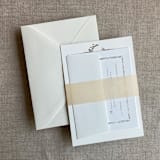 "Peach colored translucent vellum belly band for 5x7 inch Invitation | Pack of 10" - Belly Bands in beige by Ivory Invitations