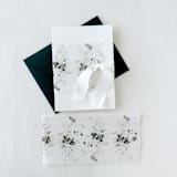 "Greenery and White Floral Vellum Belly Bands For Wedding Invitations | Set Of 25" - Belly Bands in white by Eva Friesen