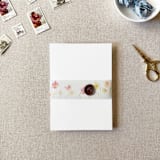 "Pink and Yellow Poppies Floral Watercolor Vellum Belly Band | For Petite 4.25x6" Invitations | Set of 10" - Belly Bands in multicolor by Cotton and Bow