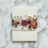 "Fall Floral Vellum Belly Band (25 Pack)" - Belly Bands in clear by Carley Zuercher