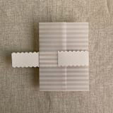 "Scalloped edge belly band for 5x7 Card | pack of 10" - Belly Bands in beige by Ivory Invitations