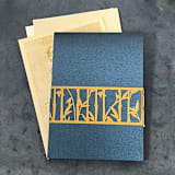 "Laser Cut Belly Band, Jada Pattern in Antique Gold, Set of 25" - Belly Bands in gold by Artifacture