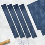 "French Blue Velvet BellyBand for 5 x 7 Invitations (Set of 25)" - Belly Bands in blue by Caroline Russo