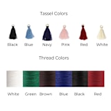 "Linen Thread and Mini Tassel Belly Band- Customizable Colors- Set of 25" - Belly Bands in multicolor by Inkspiringletters