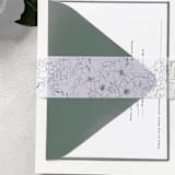 "Black Chic | Pack of 25 Floral Vellum Belly Bands" - Belly Bands in black by Nikki Turner